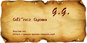 Güncz Gyoma névjegykártya