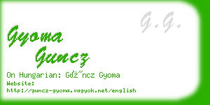 gyoma guncz business card